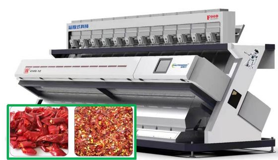 qualidade  8.3Kw Chili Color Sorter Machine High Output Precise Removal 220V fábrica
